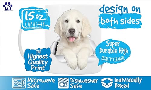 Miniatura 4 de Winston & Bear Hermosa taza Golden Retriever  Taza de cerámica para cachorros Golden Retriever  Regalos perfectos de Golden Retriever  Taza de café