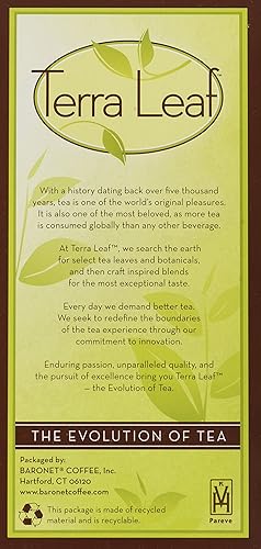 Miniatura 9 de Baronet Coffee Terra Leaf Black Chai Tea Pods – 3 cajas de 18 cápsulas de café de una sola porción – 54 unidades, 0.14 oz – Envueltas