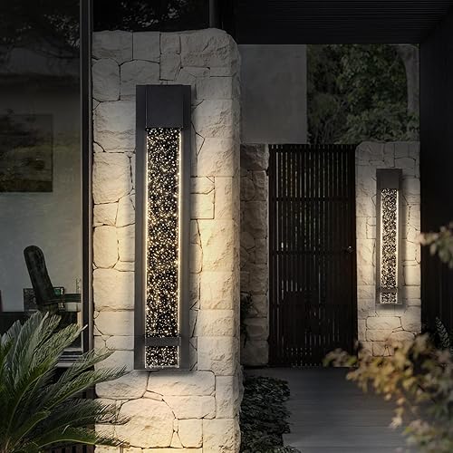 ASD Lámpara LED de pared de vidrio de burbujas de 13 pulgadas  12 W, 500 lúmenes, 3000 K-5000 K, 120 V, 3CCT, impermeable, fotocélula, certificación