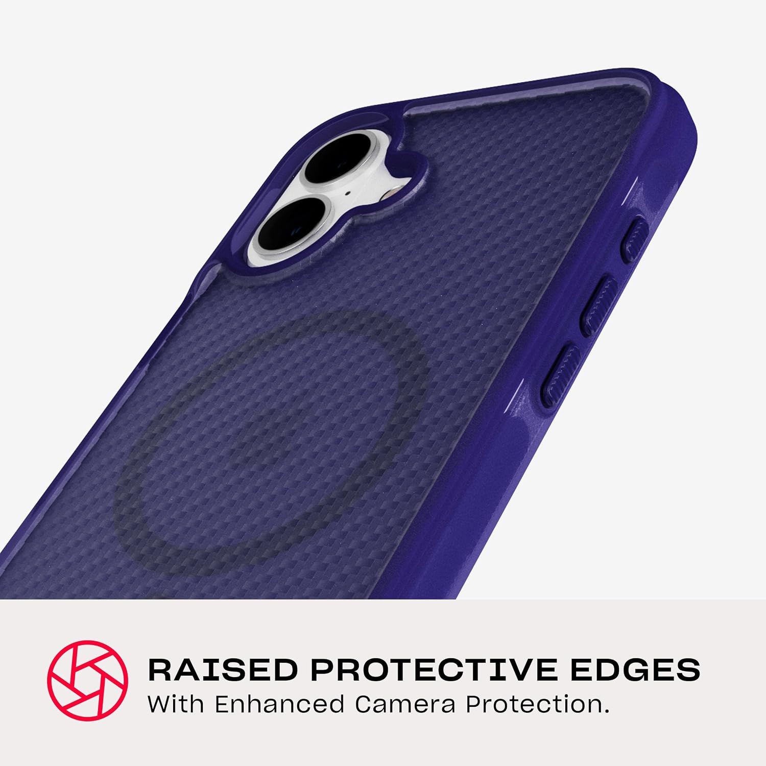 Tech21 EvoArmor for iPhone 16 Plus - Compatible with MagSafe - Impact Protection Case 21x Military Standard Tested in Purple