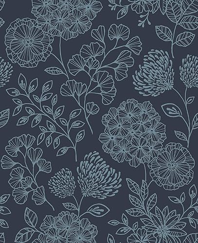 Vista 3 de Scott Living Papel pintado floral verde Ada