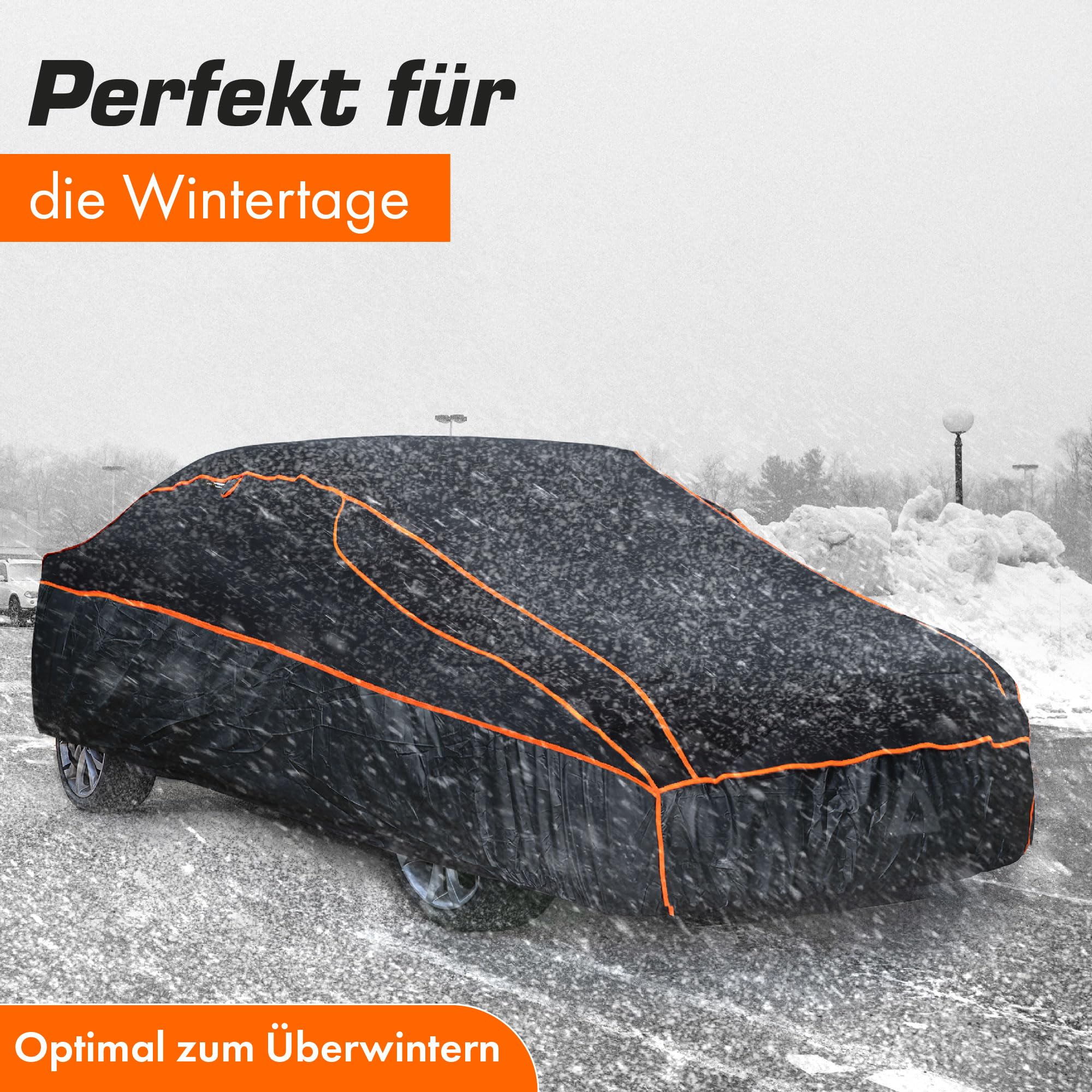 Upgrade4cars Premium Hagelschutzplane Version 2026 SUV XL 510x205x150 cm | Abdeckplane Komplett | Schutz vor Hagel & Sturm | Autoplane Universal