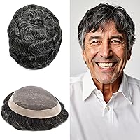 Vista 23 de Mens Toupee Hair Piece For Men Fine Mono Men Hair System Toupee For Men Hair Piece Real Human Hair System For Men Protesis Capilar Para Hombre 6x9