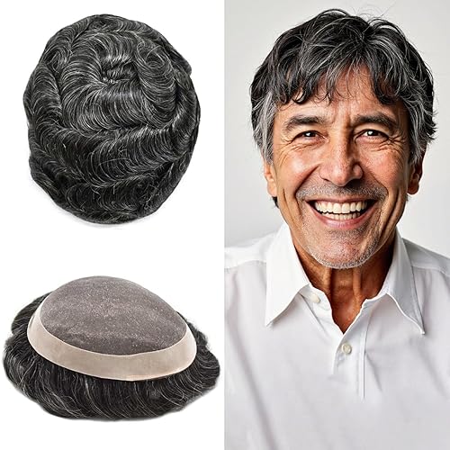 Miniatura 23 de Mens Toupee Hair Piece For Men Fine Mono Men Hair System Toupee For Men Hair Piece Real Human Hair System For Men Protesis Capilar Para Hombre 6x9