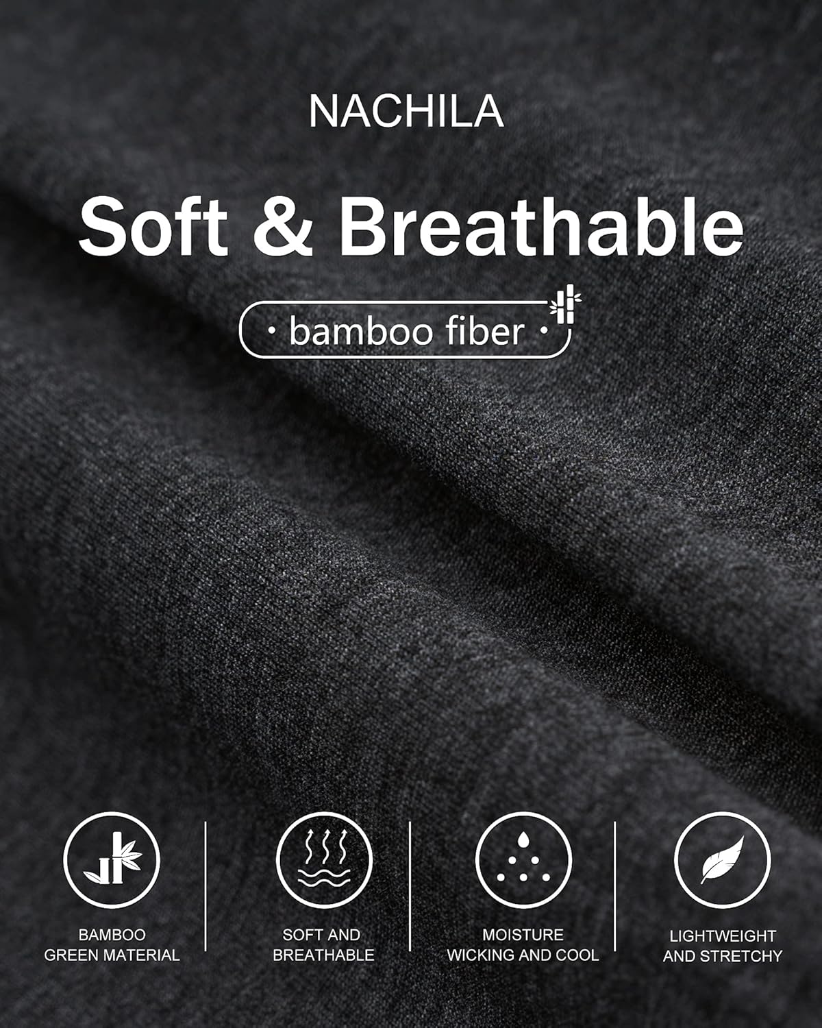 NACHILA Undershirts for Men- Viscose Made from Bamboo, 3 Pack Short Sleeve Tees Soft T-Shirts Comfy Loungewear Top - Image 5