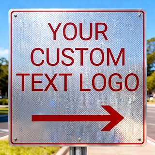 Custom Outdoor Metal Arrow Sign, 24x24 Inch, Reflective Option, Rust Free .040 Aluminum, Fade Resistant, Business Sign for Outside