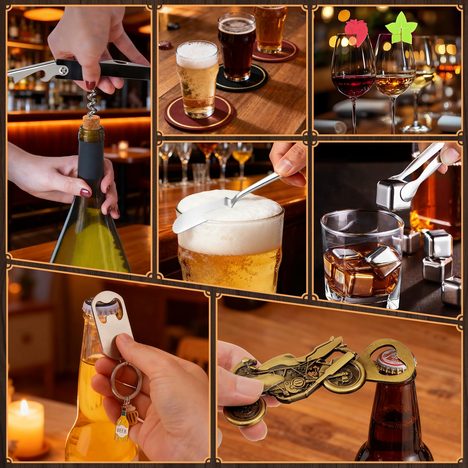 Calendario Adviento Hombre 2025 con 24 Regalos Originales Set Vino Petaca Abridor Posavasos
