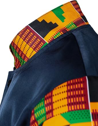 LucMatton Men's 2 Piece Outfits Long Sleeve Button Down African Dashiki Shirts and Pants Set Traditional Ethnic Suits