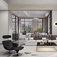 Vista 1 de Cortinas de armario de particiones hechas a mano, cortina de puerta con cuentas para decoración del hogar, cortina de puerta con cuentas de madera