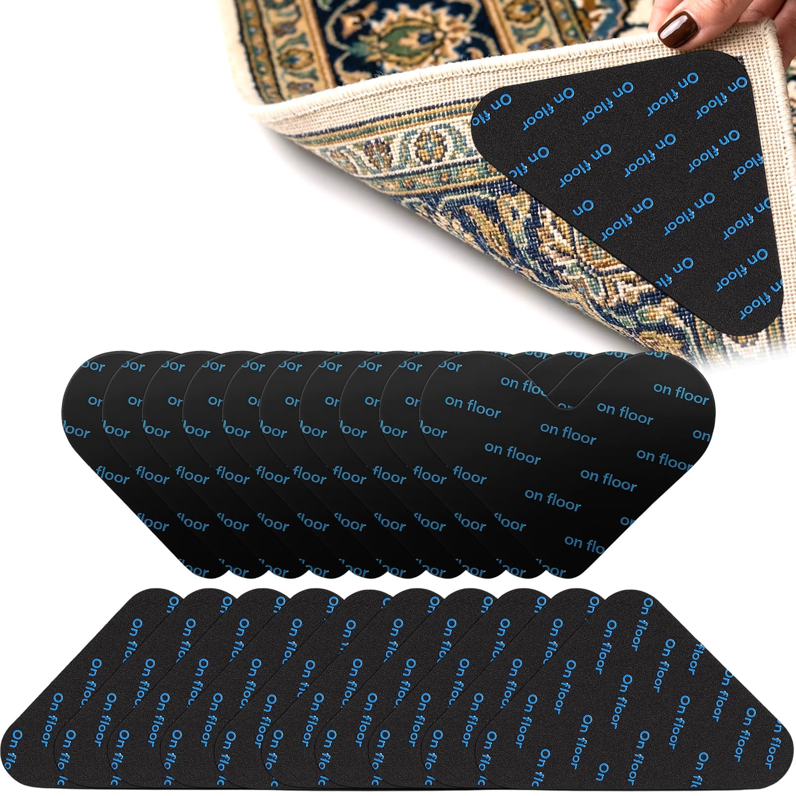 Carpet Grippers, Non-Slip Carpet Underlay, Heart and Triangle Shape, Non-Slip Carpet Underlay for Carpet, Laminate Flooring, Carpeting, 20 Pieces-image-43