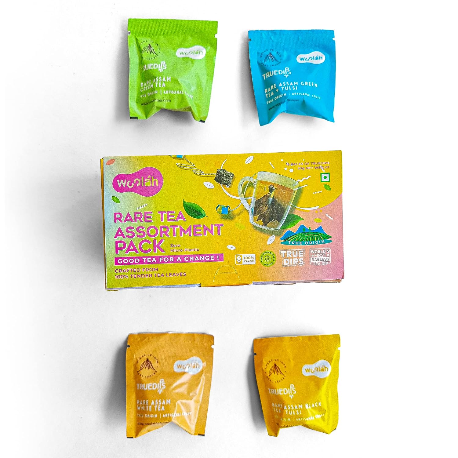 Woolah Rare Tea Assortment Pack World's 1st Bagless Whole Leaf