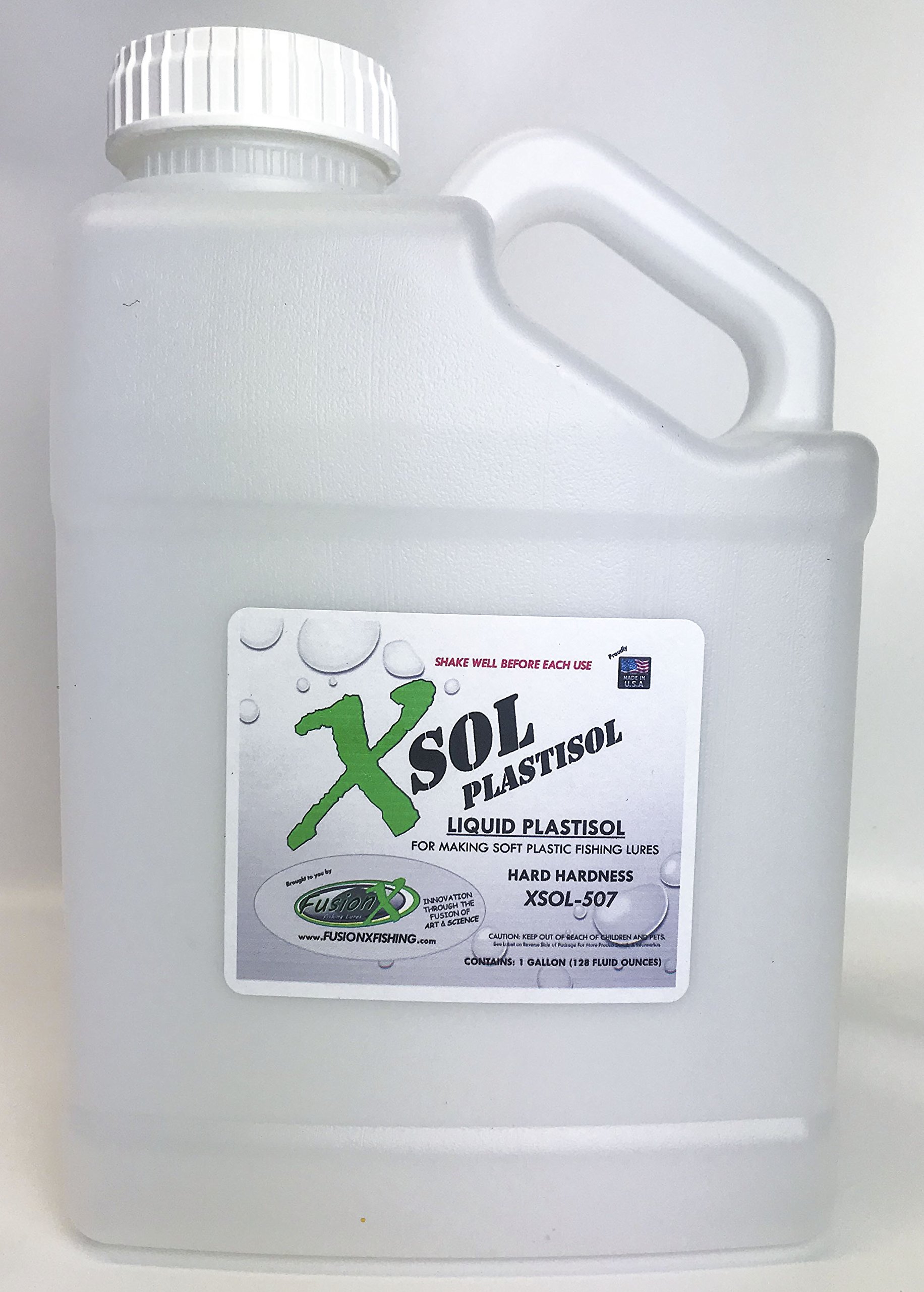 X-SOL Plastisol Fishing Lure Making Plastic Rubber - 1 Gallon - Firm Clear