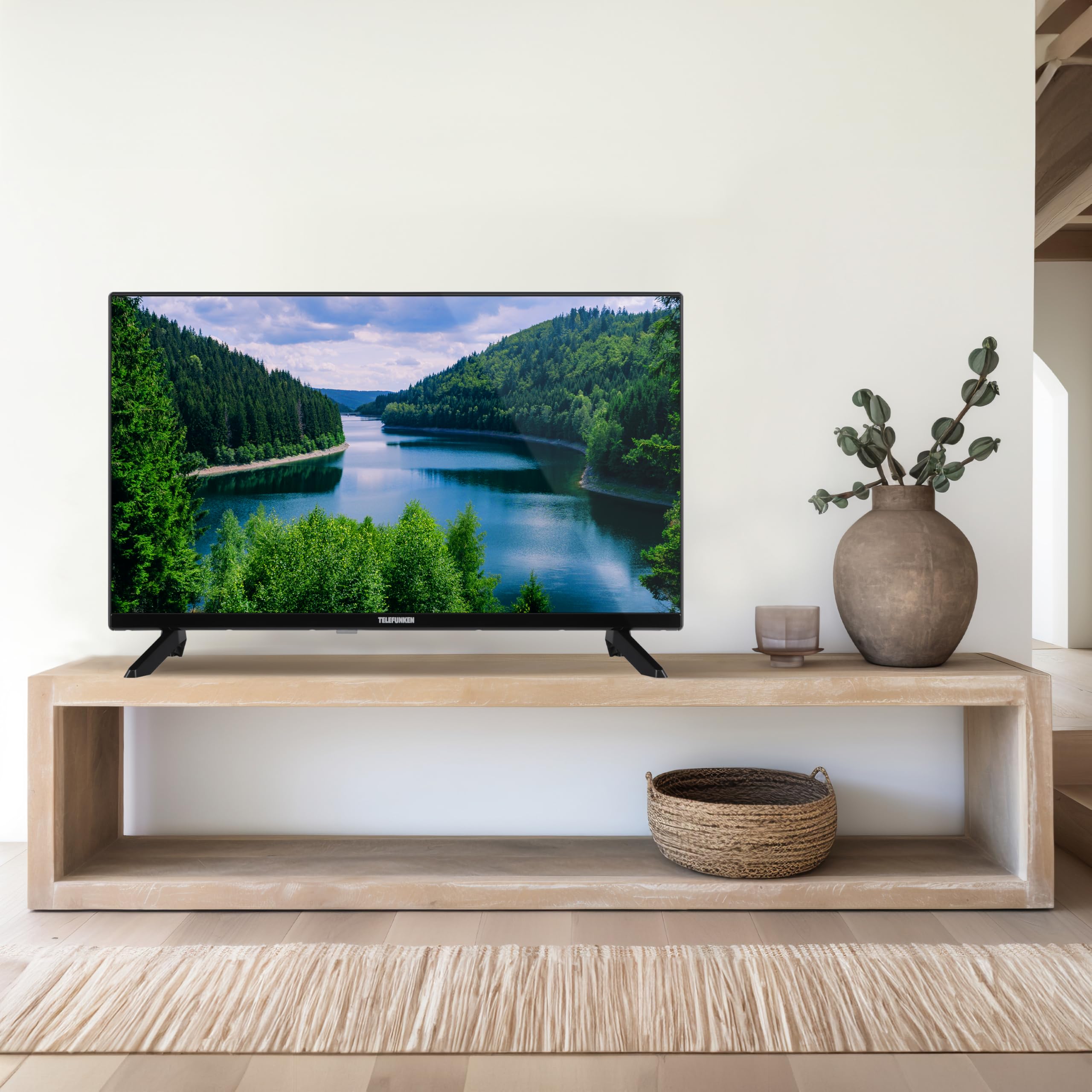 TELEFUNKEN 2025 Smart TV 32" HD Ready TE32750B45I2DZ, TV LED 32 Pollici, Compatibile con Alexa e Google Assistant, DVB-I, Digitale DVB-T2, Dolby Vision HDR10, Dolby Audio