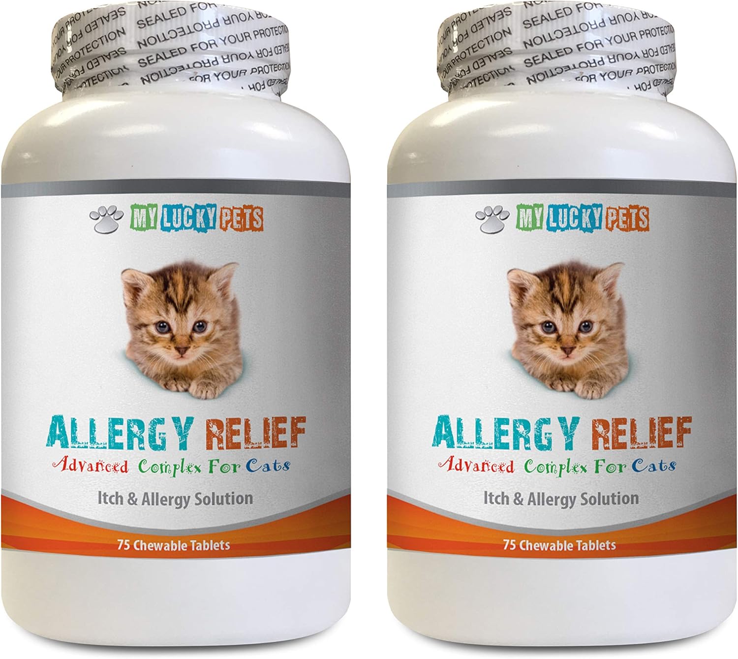 cat Itch Supplement - CAT Allergy Relief Complex - Premium Itch Solution - Immune Booster - Turmeric for Cats - 2 Bottles (150 Chewable Tablets)