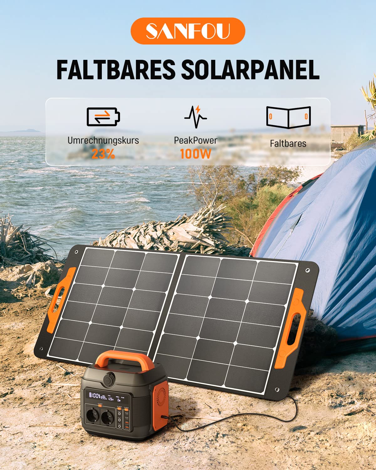Station d'alimentation portable avec panneaux solaires, onde sinusoïdale pure, alimentation mobile pour extérieur, camping
