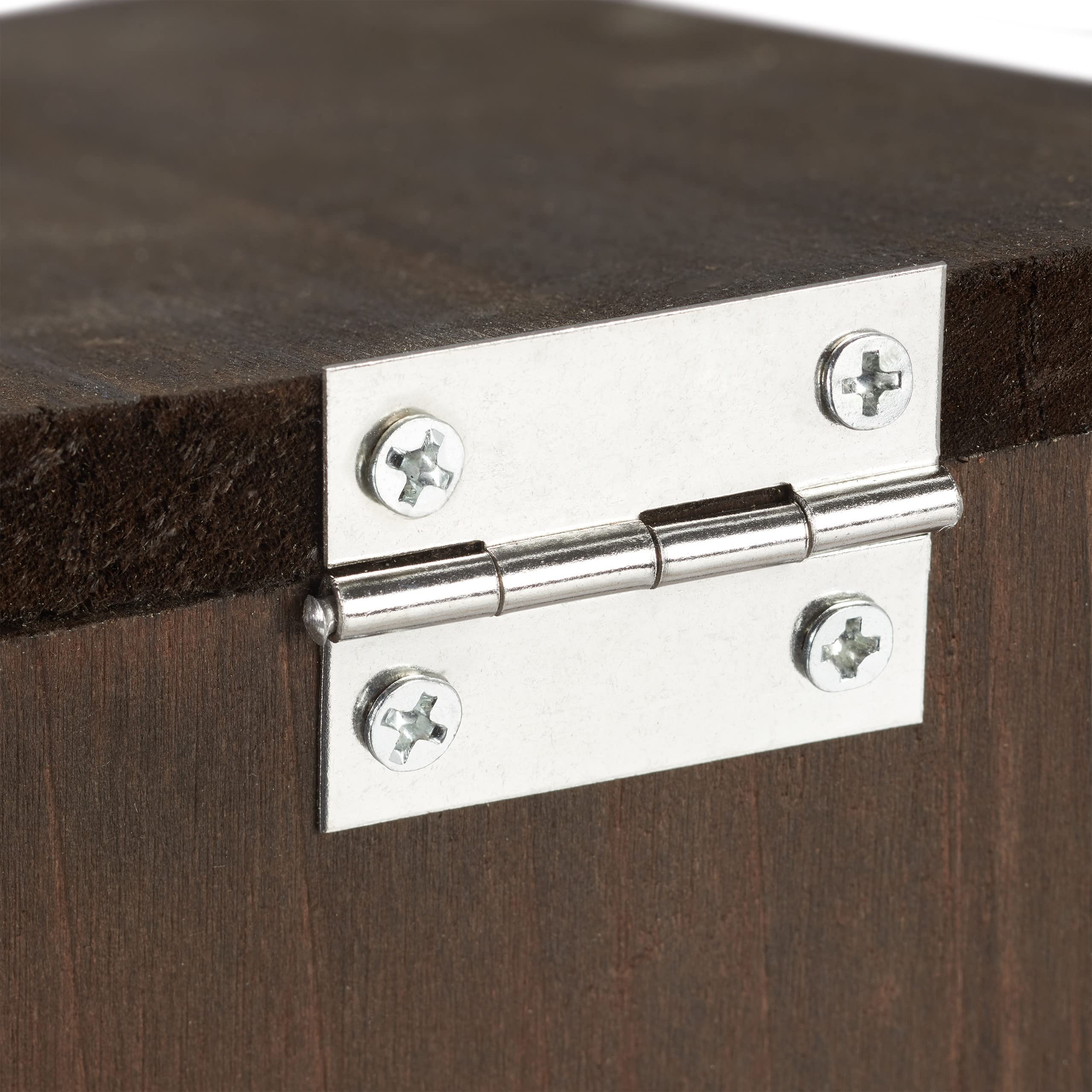 Relaxdays Mangiatoia per Scoiattoli, Autoportante, in Legno, HxLxP: 17,5 x 12 x 25 cm ca. Colore Marrone Scuro