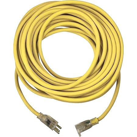 US Wire and Cable 74100 Extension Cord, 100ft, Yellow