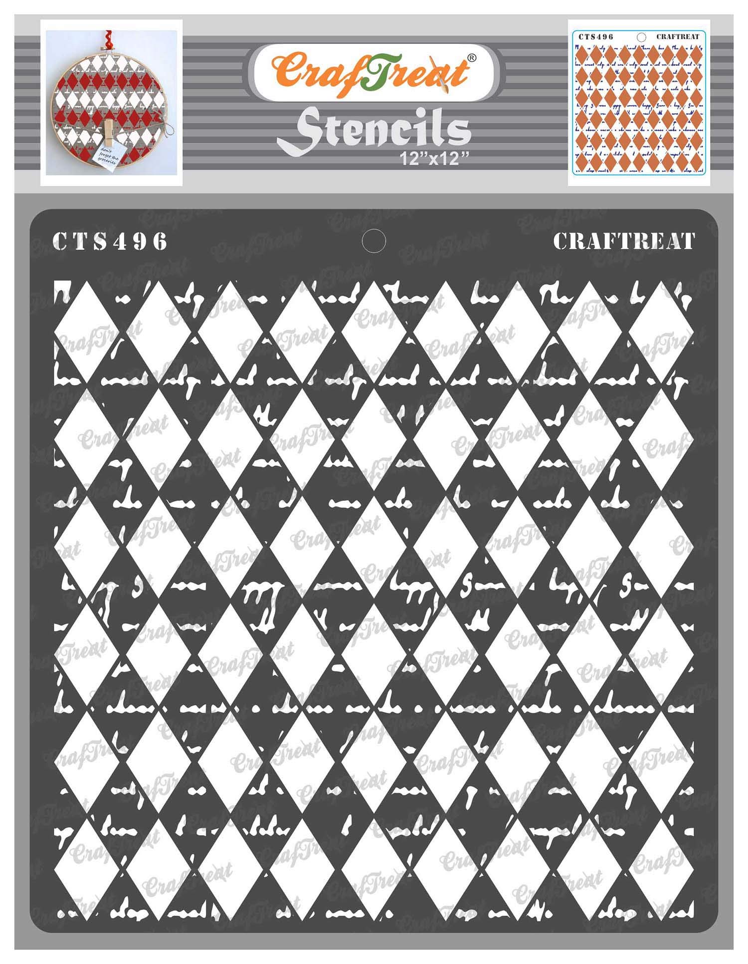 Pochoir Harlequin diamant pour peindre de grands motifs sans bavure