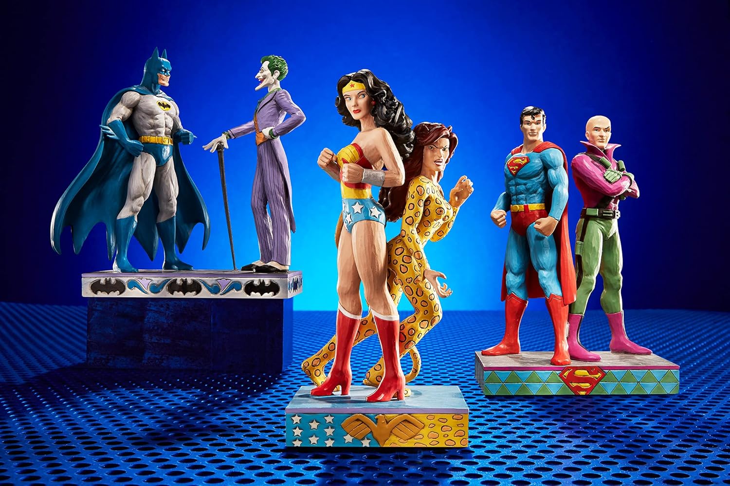 Figurine Enesco Jim Shore - Wonder Woman Vs Cheetah (DC Comics) - Résine Peinte à La Main
