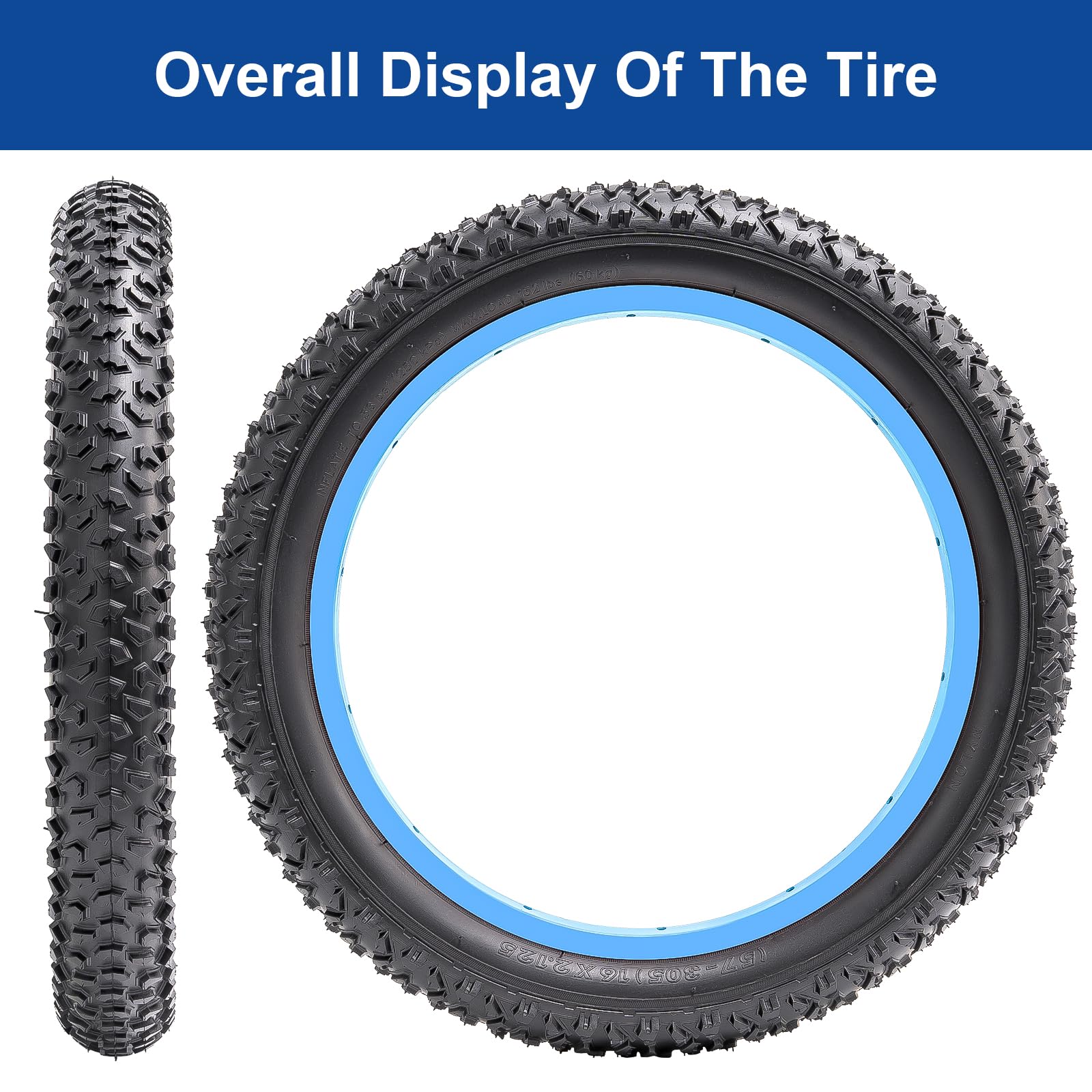 Amazon | FengCan 1本 16 2.125 タイヤ,16x2.125 57-305 自転車タイヤ