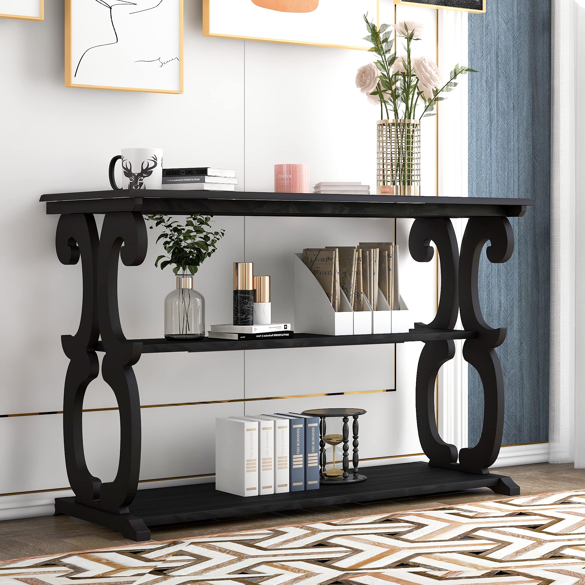 Buy LUMISOL 3 Tier Console Table for Entryway, French Sofa Table Slim