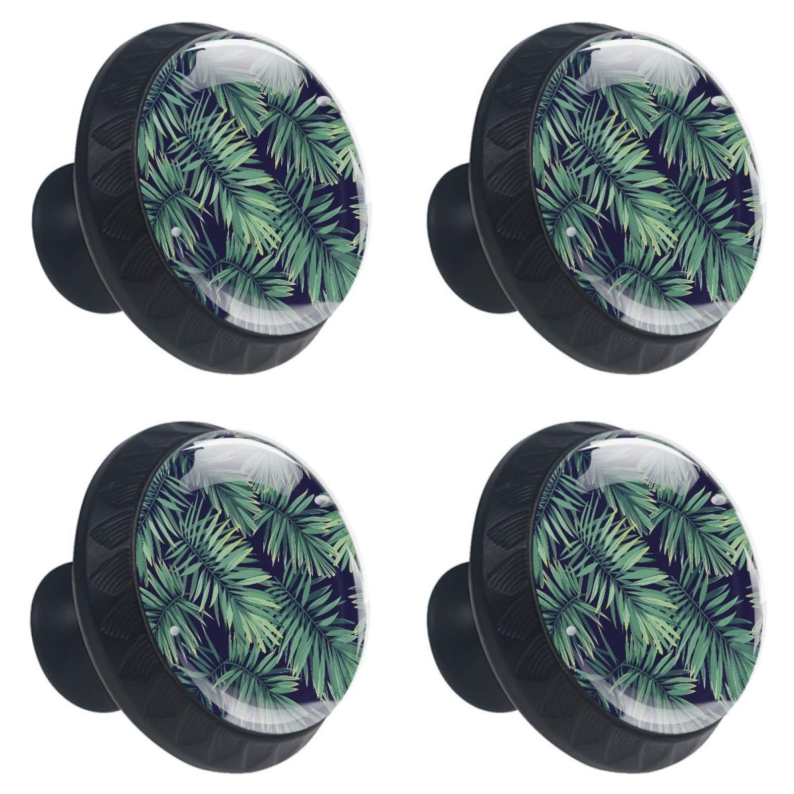 Boutons de tiroir en verre multicolores au motif végétal pour personnaliser vos meubles
