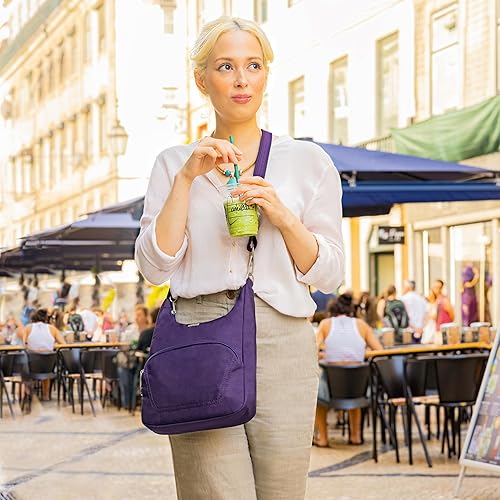 Miniatura 2 de Travelon Bolsa bandolera clásica antirrobo esencial, color negro