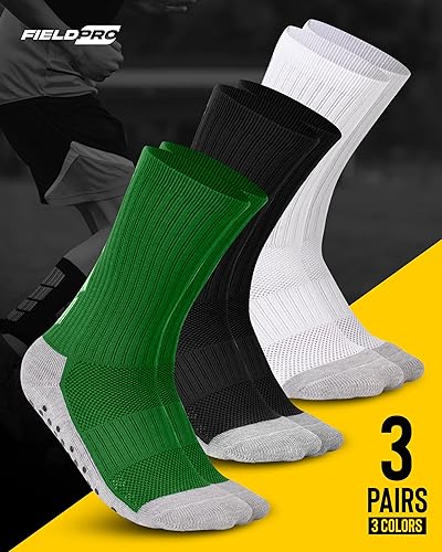 Miniatura 6 de 3 y 5 pares de calcetines de agarre de fútbol para adultos y jóvenes, 5 colores, calcetines de agarre para hombre Calcetines de fútbol para hombre