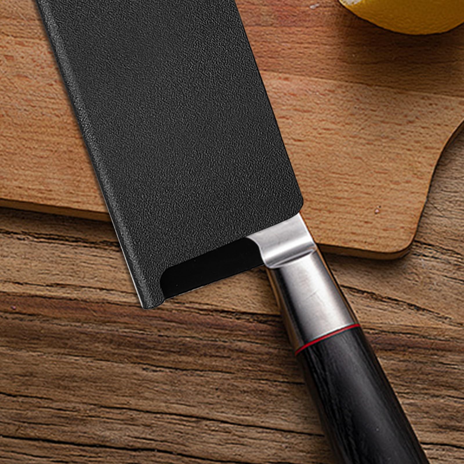 8 Piezas Funda Protectora para Las Cuchillas con Suave Fieltro Interior ABS Funda Cuchillos Cocina Protectores Universales Seis Tamaños Diferentes Puede Proteger Cuchillos Daños (Negro)