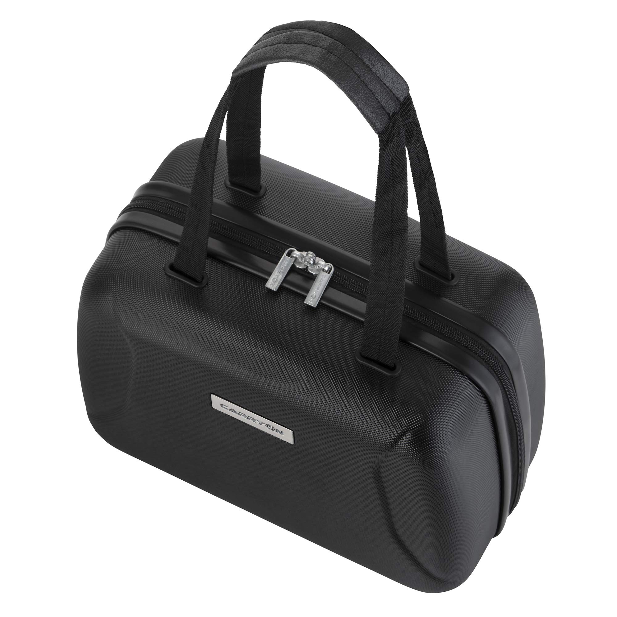 CarryOn Skyhopper kosmetyczka i Bagaż podręczny walizka 55 cm (Czarny, Walizka + kosmetyczka)