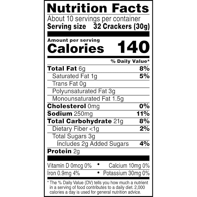 Club Minis Crackers, Snack Crackers, Sabor Parmesan Garlic, Caja 11 oz miniatura 11