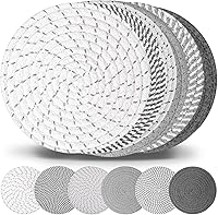 Billbotk 10 Inch Trivets Set of 6 Heat Resistant Cotton Rope Hot Pads for Kitchen Countertops, Boho Farmhouse Hot Pots Protectors
