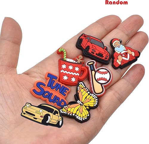 Miniatura 6 de Dijes para zapatos, lote de 25, 40, 80, 100, 120, 160, 200, 450 unidades, dijes de hebilla de clip de PVC al azar, diferentes para decoración de