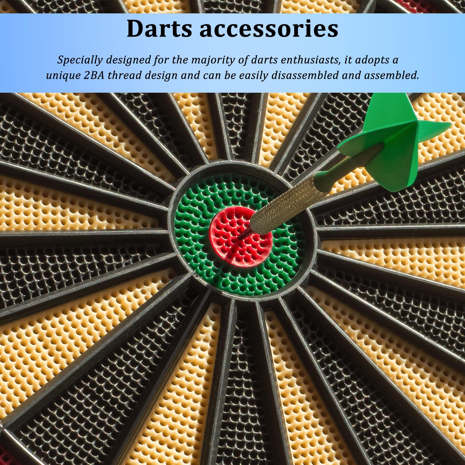 Softdart Spitzen 2BA Gewinde Naisfei Dartspitzen 100 Stück - Kunststoff 2BA Gewinde Schwarz Kunststoff Dartspitzen 2BA