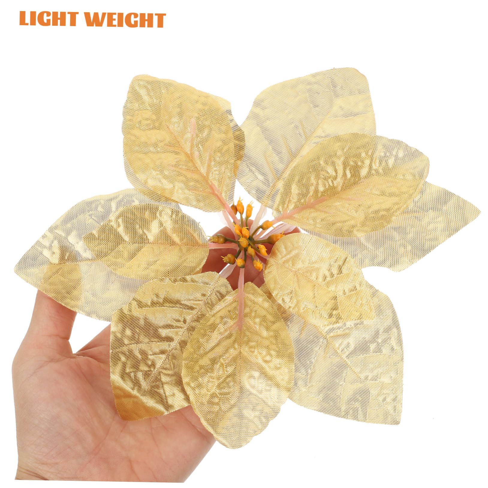Abaodam 84stücke Glitzernde Kunst-weihnachtssterne Teiliges Künstliche Poinsettia Blumen Für Weihnachtsbaum Kränze Tischdekoration Für Festlichkeiten Sicher Und Langlebig