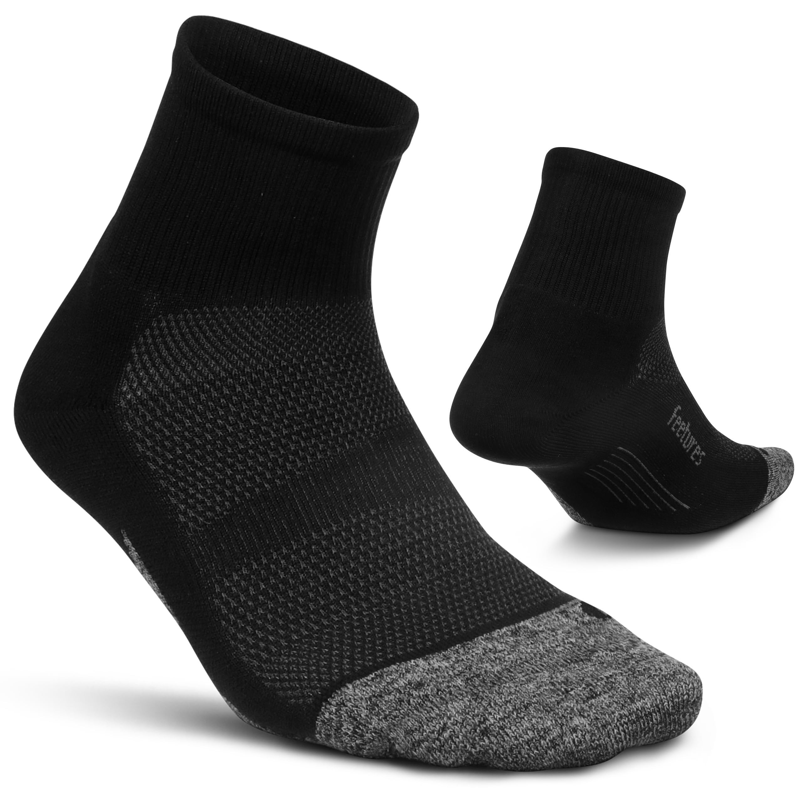 Feetures Elite Ultra Light Cushion Quarter - Sport Sock with Targeted Compression
