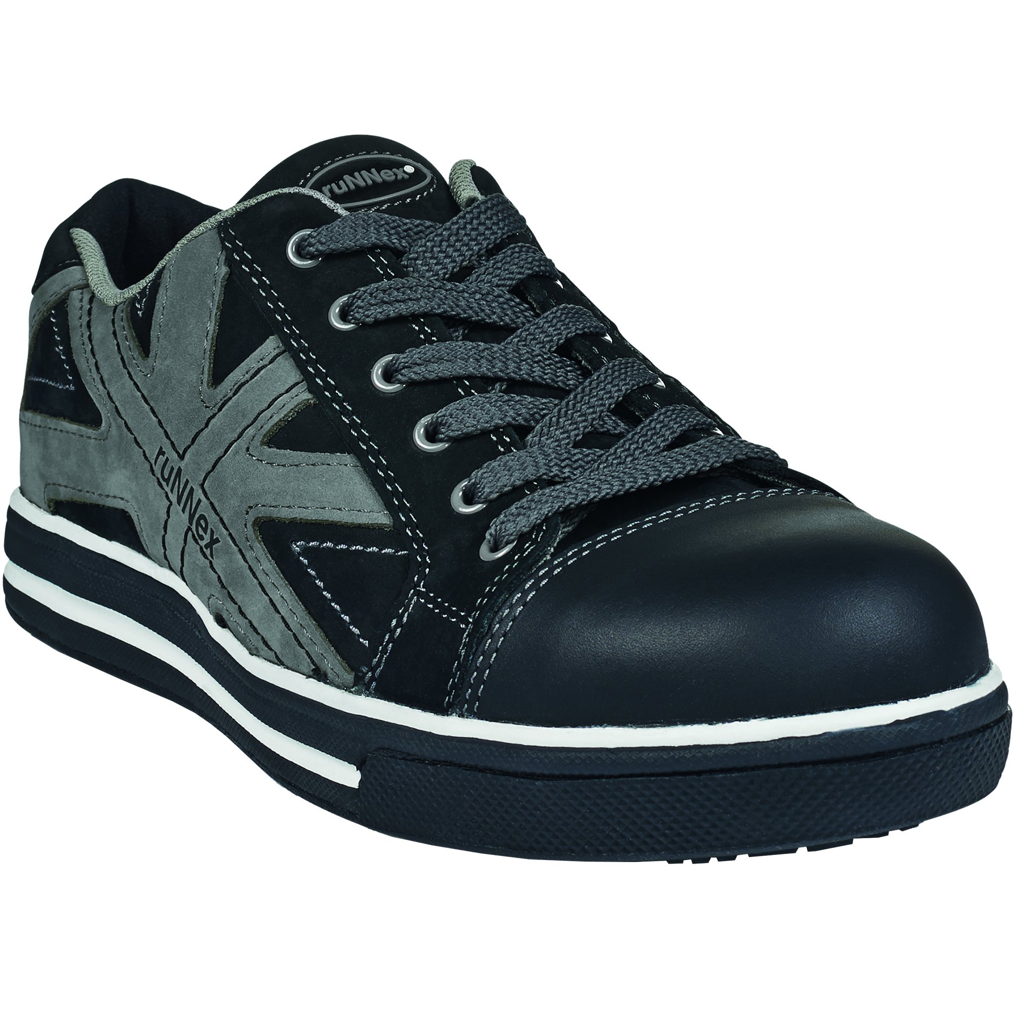 'ruNNex – Scarpe alte di sicurezza, S3 "5342 Sport Star Stivaletto in effetto sneaker, Nero, Nero, 5342