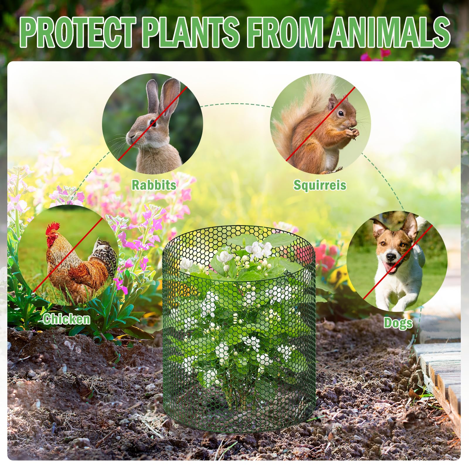 Rabbit Protection For Gardens Metal Wire Plant Protector Rabbit