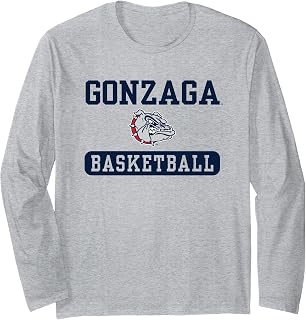Gonzaga Bulldogs Basketball Logo Officially Licensed Long Sleeve T-Shirt