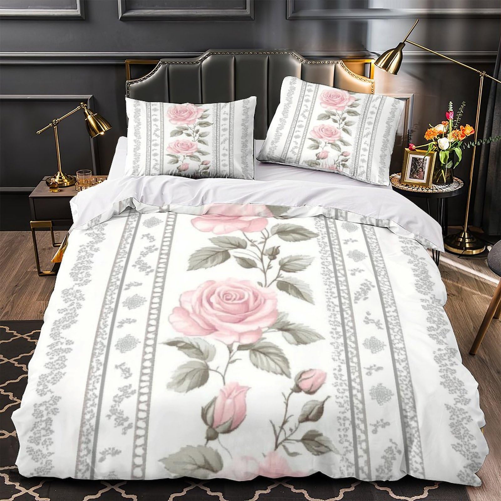 Housse de couette léopard rose pour une chambre d'enfant pop et colorée super king