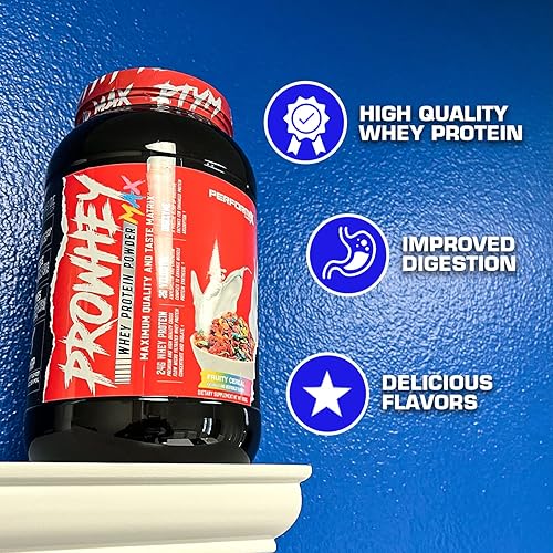 Miniatura 2 de ProWhey Max - Proteína de suero en polvo, máxima calidad y sabor, 0.85 oz de proteína con enzimas digestivas añadidas, deliciosos sabores (cereal de