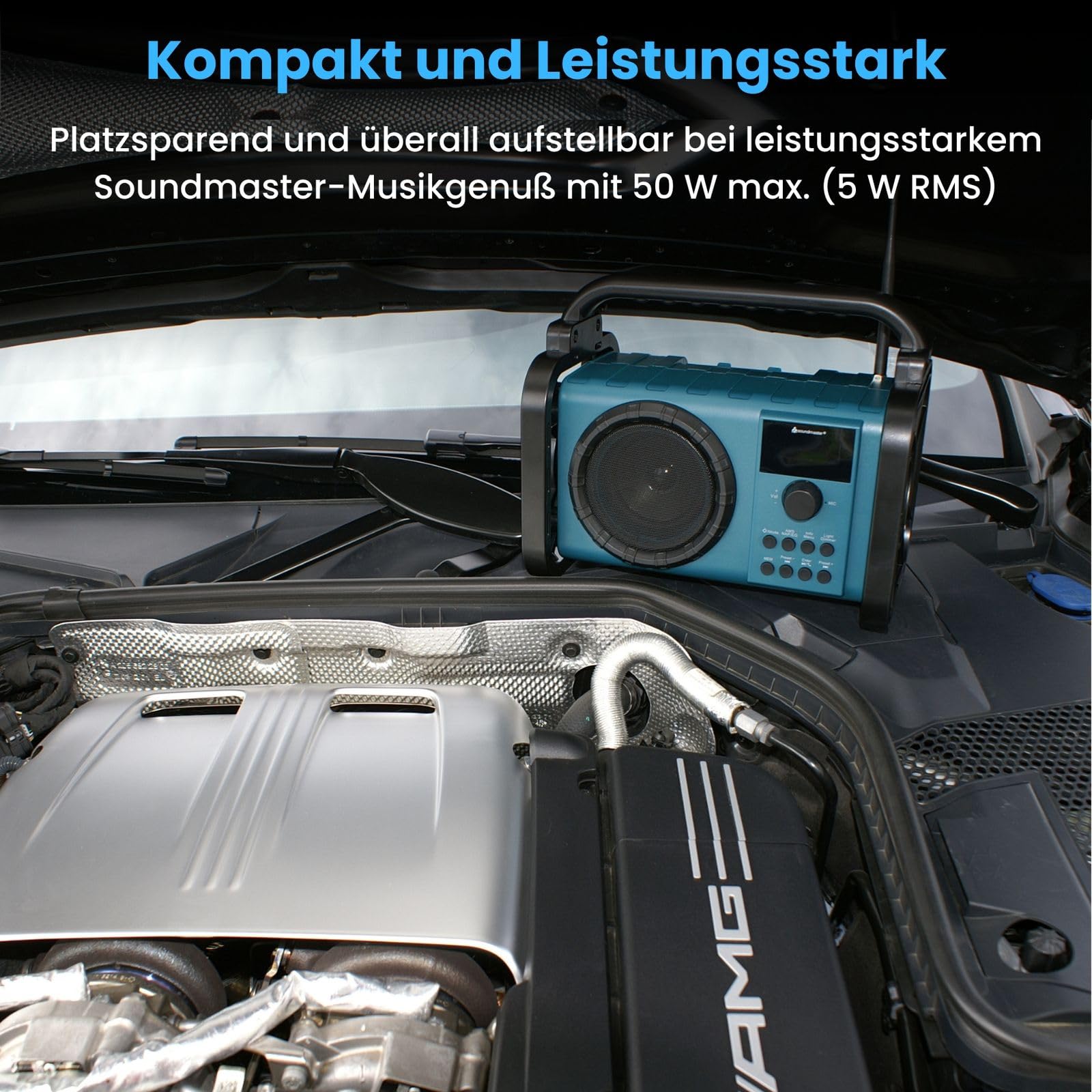 Soundmaster Radio da cantiere DAB80SG DAB+ FM Bluetooth batteria agli ioni di litio