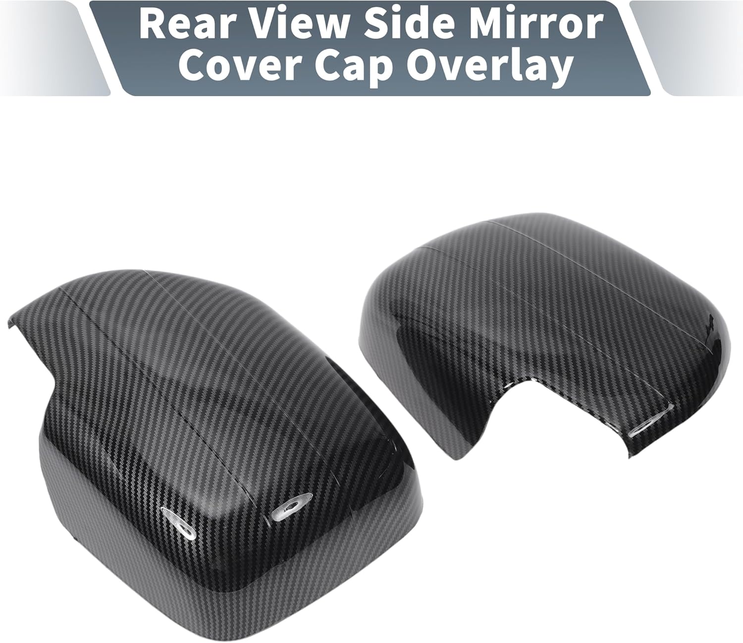 X AUTOHAUX Pair Car Rear View Driver Passenger Side Mirror Cover Cap Overlay Black Carbon Fiber for Lexus LX470 1998-2007 for Toyota Land Cruiser Mirror Guard Covers Exterior Decoration Trims