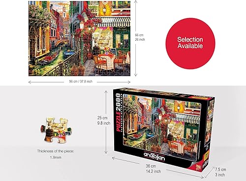 Miniatura 2 de Anatolian Puzzle - Venetian Cafe, Rompecabezas de 2000 piezas, #3952