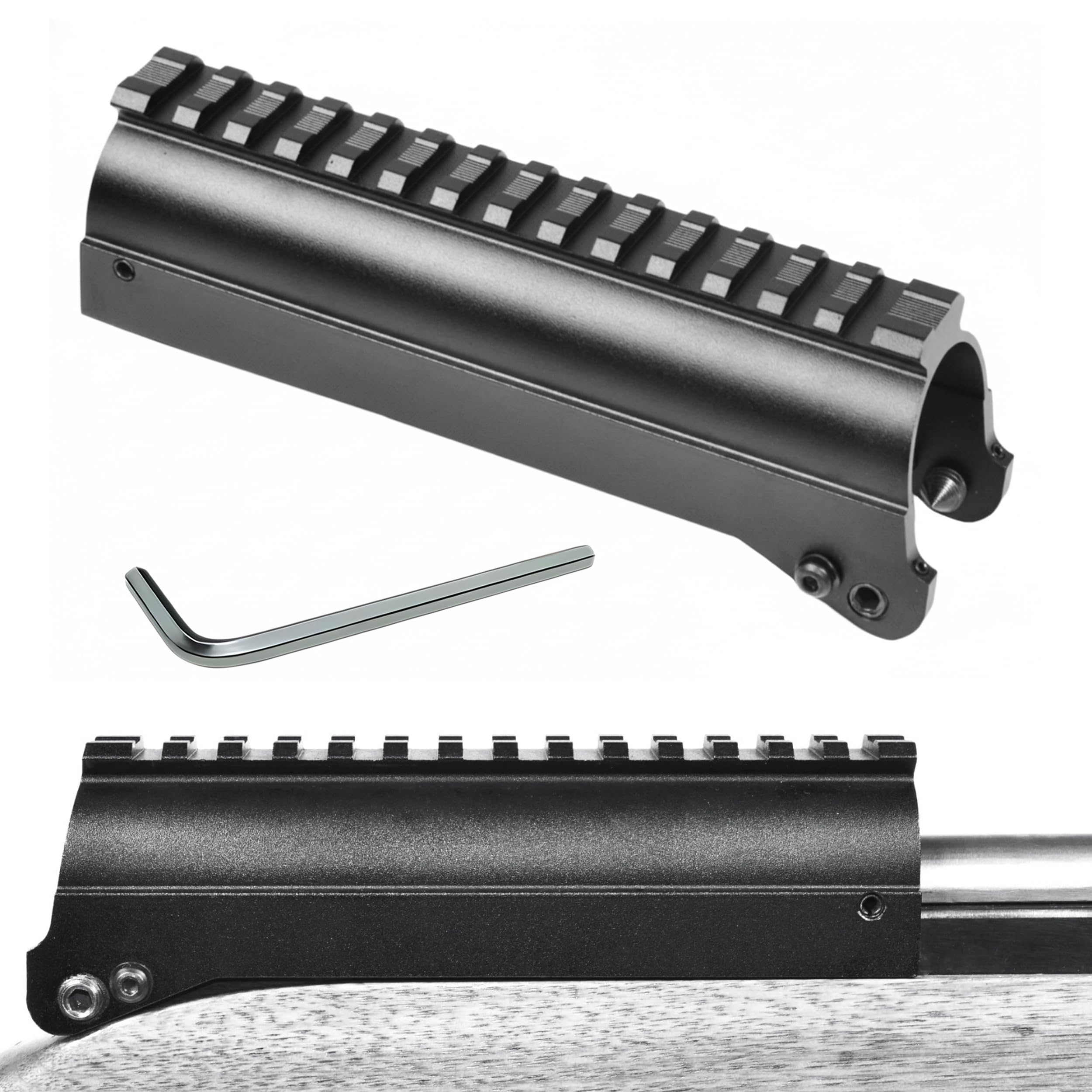 GOTICAL 4X32 Compact .223 .308 7.62x39 mm Tactical Scope Mil Dot with Ring Compact Riflescopes Hunting scopes Saddle Scope Mount with a Picatinny Rail