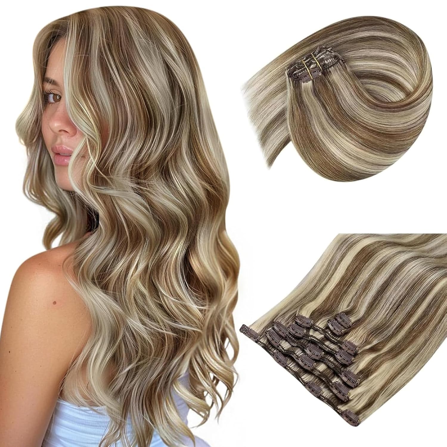 Sunny Hair Clip in Real Human Hair Extensions 14inch