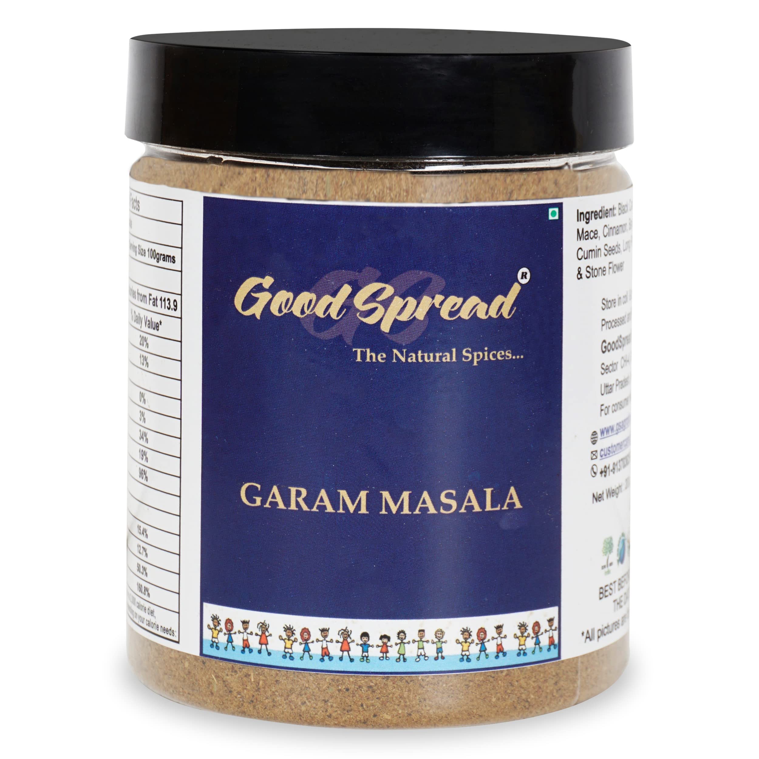 GoodSpread Organically Grown Hand Grounded Garam Masala Powder 200 gm - A Handcrafted Spice Blend with a Balanced Aroma (B08Z8FVSKH) Amazon Price History, Amazon Price Tracker