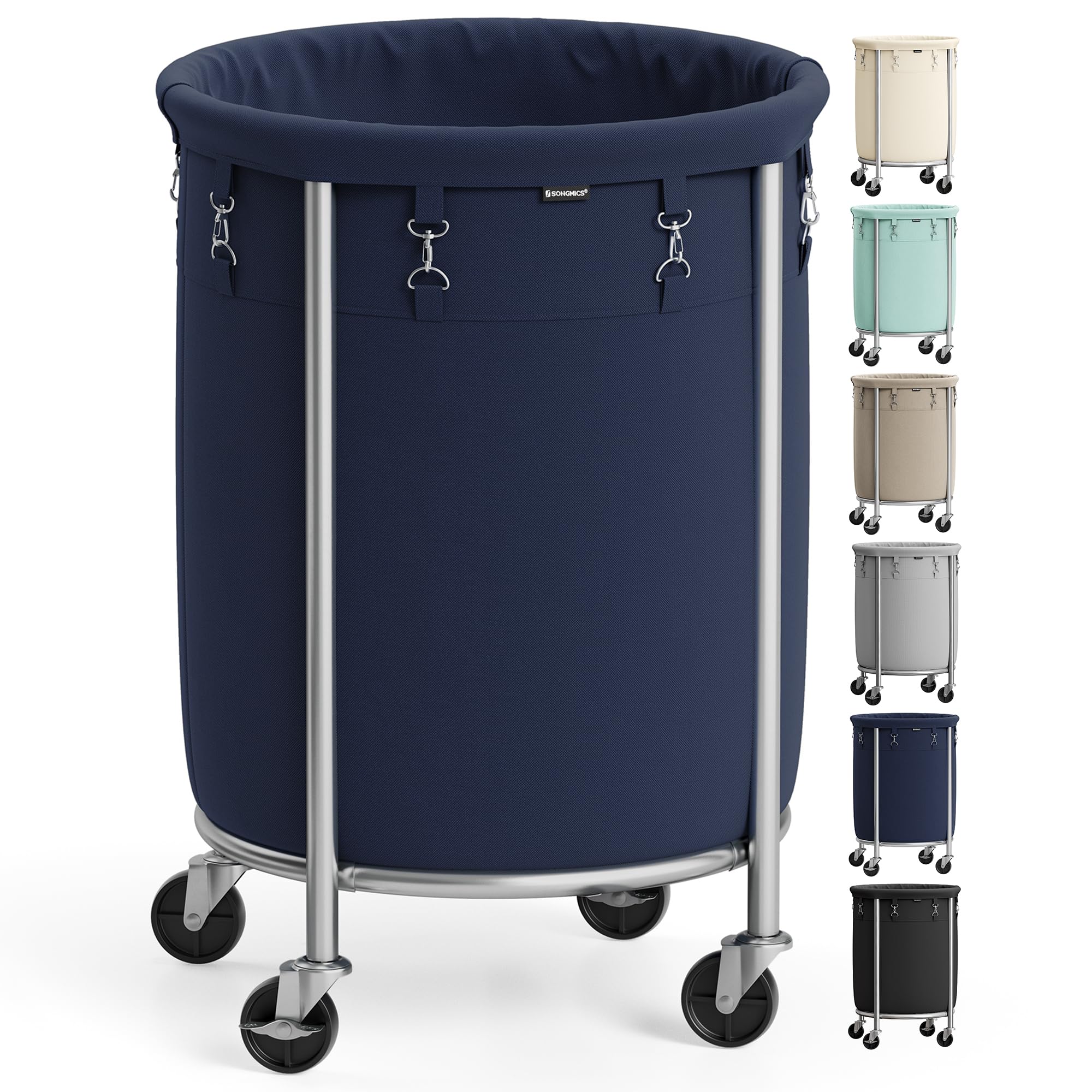 SONGMICS 29-Gallon Rolling Laundry Hamper with Wheels