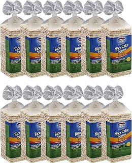 Only Kosher Candy Ultra Thin Rice Cakes Squares Plain Lightly Salted 100% Pure Brown Rice Pack of 12