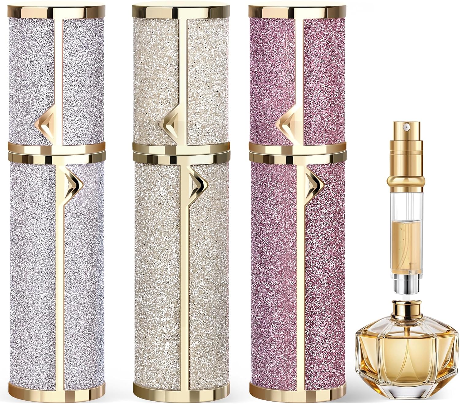 3PCS Perfume Travel Refillable Bottle 5ml Bottom-Filling Travel Perfume Bottle, Portable Perfume Atomizer for Cologne, Mini Perfume Sprayer for Women and Gift 3PCS Perfume Travel Refillable Bottle 5ml Bottom-Filling Travel Perfume Bottle, Portable Perfume Atomizer for Cologne, Mini Perfume Sprayer for Women and Gift